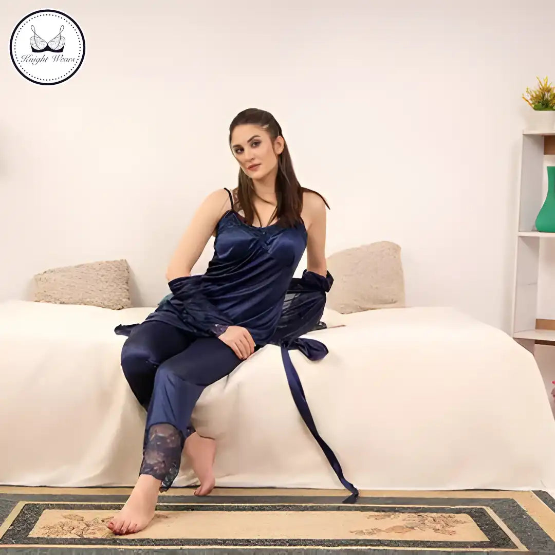 Royal 3-Piece Night Suit Set
