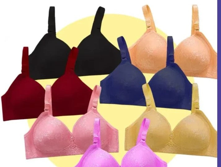 Bra for Women Ladies and Girls Foam Bra Random Colours and Pattern Brazier Blouse