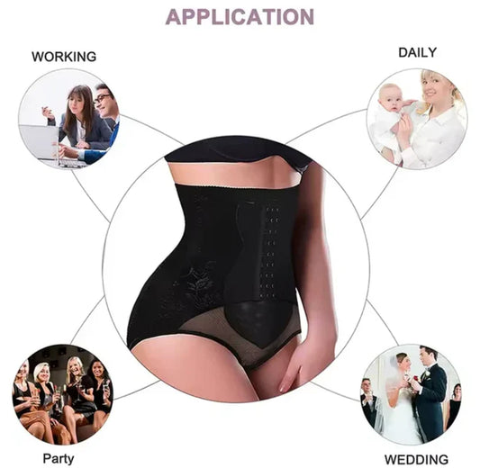 Women Body Fit Slim Waist Trainer with Hooks Tummy Control Panties Butt Lifter Shapewear Belt Slimming Underwear Panty