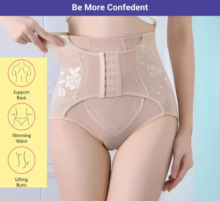 Women Body Fit Slim Waist Trainer with Hooks Tummy Control Panties Butt Lifter Shapewear Belt Slimming Underwear Panty